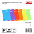 CUADERNO ESPIRAL ENRI TP Fº 80H 1 LÍNEA C/M -