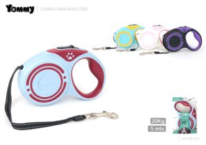 Trela extensível para animais de estimação 5m