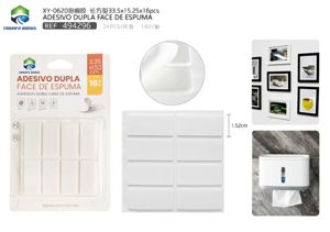 ADESIVO DUPLA FACE DE ESPUMA XY-0620 33.5*15.25CM 16PCS