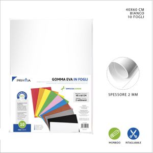 FOLHA DE ESPUMA EVA 40X60CM 2MM BRANCA