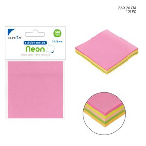 BLOCO ADESIVO 76X76MM 100FL NEON