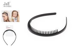 DIADEMA DENTADA EM PRETO