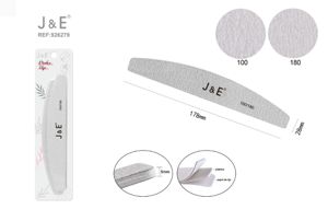 100/180 LIMA DE UNHAS 5MM 28*178MM MEIA LUA