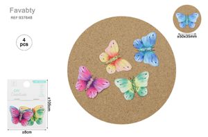 4PCS PIEZAS DECORACIONES MARIPOSA