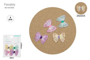 4 PEÇAS DECORAÇÕES BORBOLETA