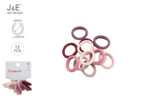 12 UNIDADES 7#ELÁSTICO DE CABELO ROSA