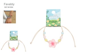 BRACELETE DE CONCHAS E FLORES