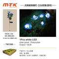 Luz Solar Rosa Conjunto 3 Peças Luz Branca Azul