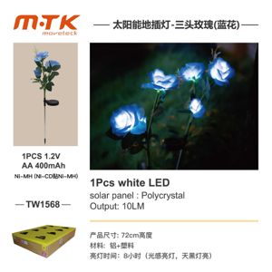 Luz Solar Rosa Conjunto 3 Peças Luz Branca Azul