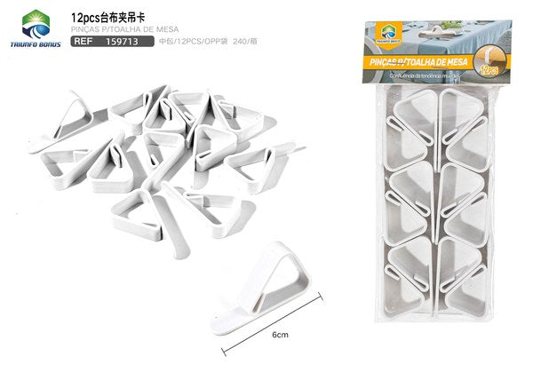 PINCA P/TOALHA DE MESA 12PCS