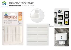 ADESIVO DUPLA FACE DE ESPUMA XY-0621 33.5*9.16CM 24PCS