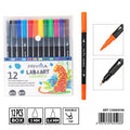 MARCADOR DUPLA PONTA DE PINCEL 12PC