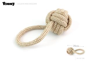 Bola de corda com pega de cor natural 20 CM