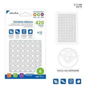 ETIQUETA PARA ESPIRAL 13CM 6F BRANCO