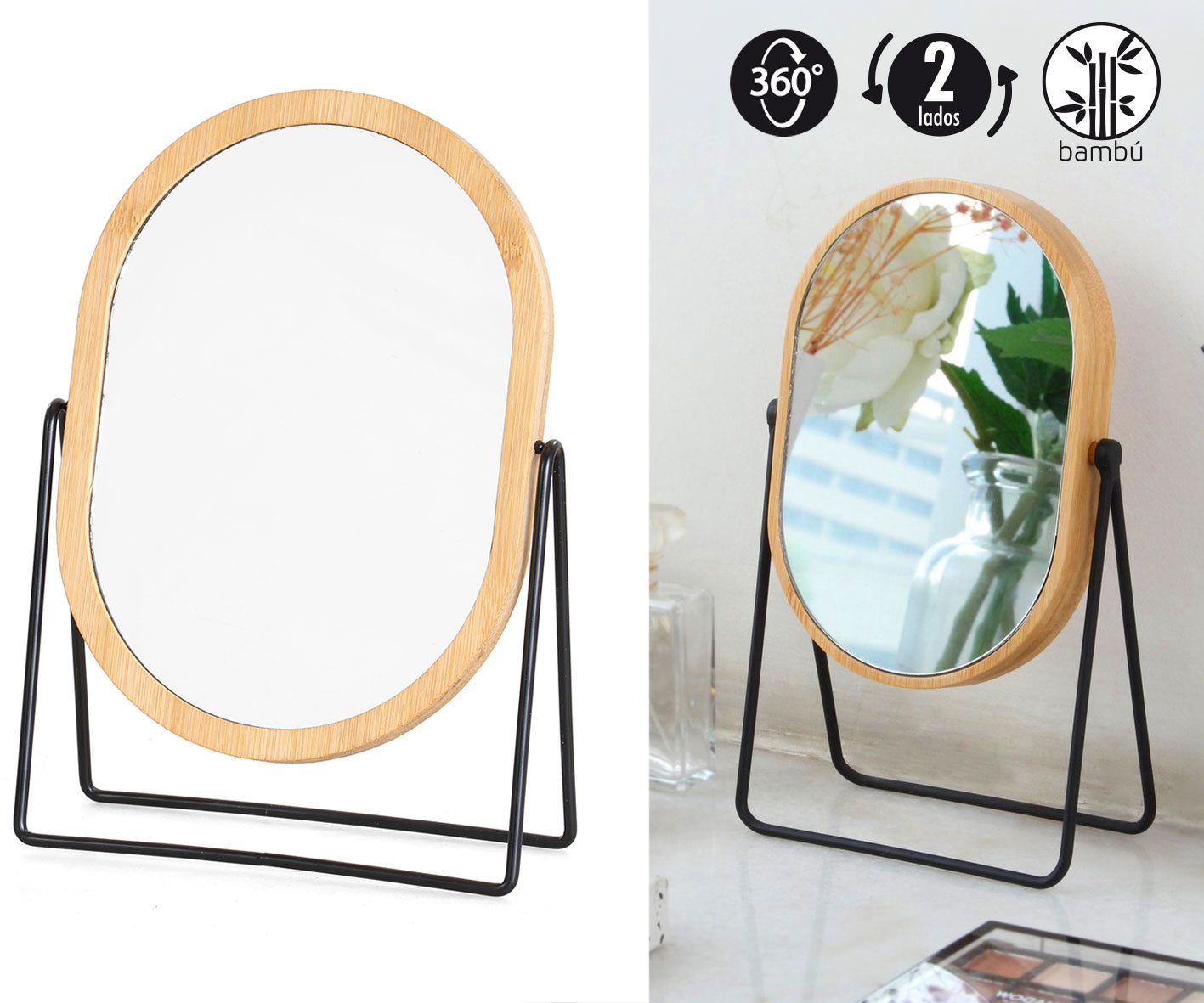 ESPELHO C/SUPORTE B0443B-OVAL REF.S45794