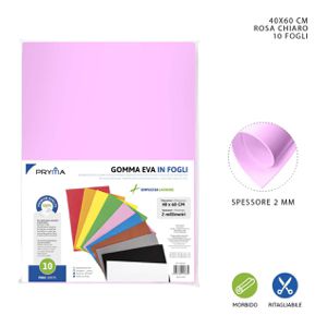 FOLHA DE EVA 40X60CM 2MM ROSA CLARO