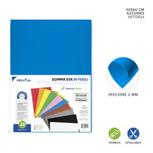 FOLHA DE ESPUMA EVA 40X60CM 2MM AZUL