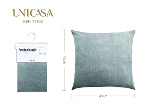 Funda DE COJIN terciopelo rojo gris 45X45