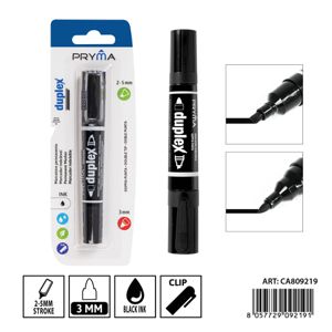 MARCADOR DE DUPLA PONTA 5/3MM PRETO
