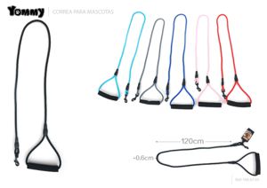 Trela de cão resistente com pega almofadada macia 0,6*120 CM