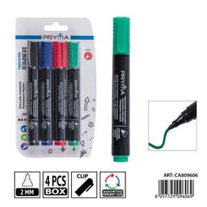 PRYMA MARCADOR PERMANENTE PONTA REDONDA 2MM 4UN