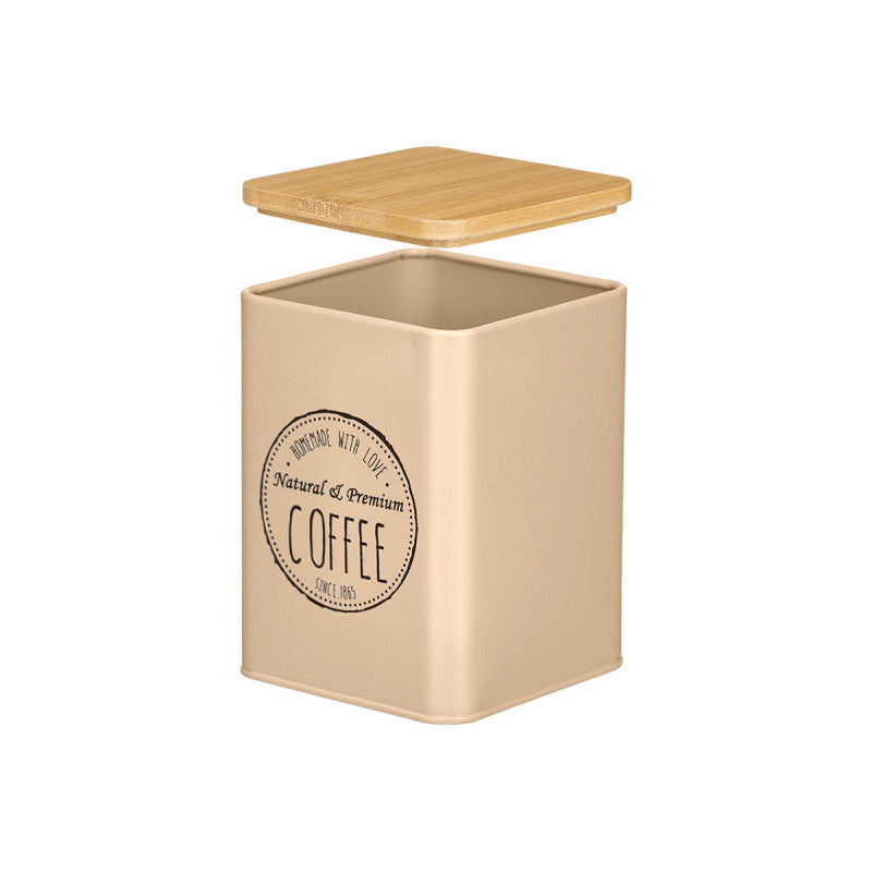 BAMBOO LID JAR beige
