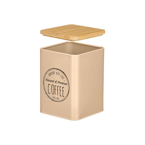 BAMBOO LID JAR beige