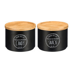 BAMBOO LID STACKABLE JAR
