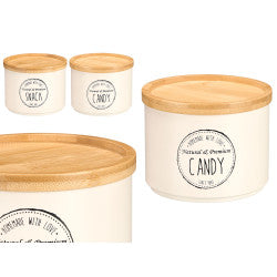 BAMBOO LID STACKABLE JAR