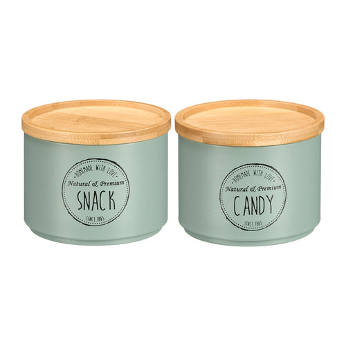 BAMBOO LID STACKABLE JAR