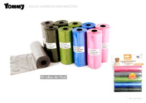 bolsa de excrementos multicoloridos 10*15