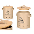 SUPORTE PARA CEBOLAS DE BAMBU BEIGE