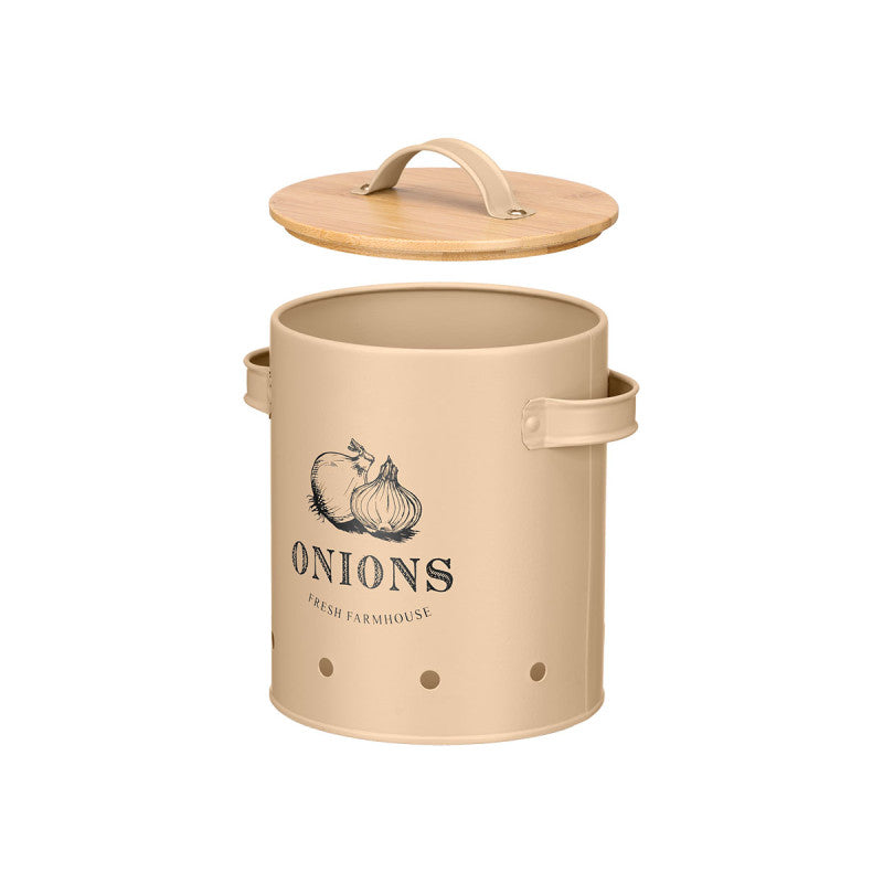SUPORTE PARA CEBOLAS DE BAMBU BEIGE