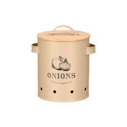 SUPORTE PARA CEBOLAS DE BAMBU BEIGE