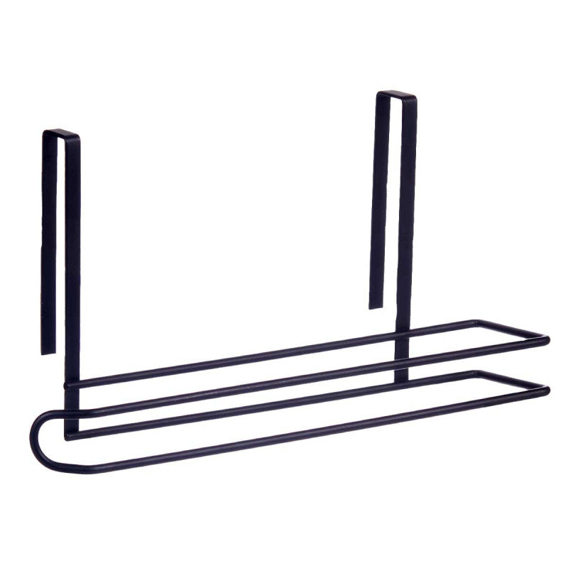 SUPORTE DE ROLO DE COZINHA EM METAL PRETO