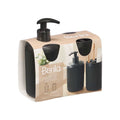 Conjunto Dispensador Copo Riscas Preto