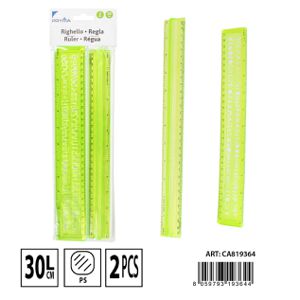 RÉGUA 30CM 2PÇ