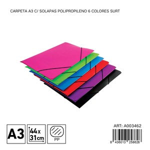 CARPETA A3 C/ SOLAPAS POLIPROPILENO