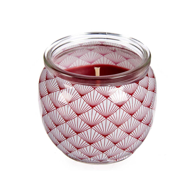 Porta-Vela Vidro Com Vela Aromática Maçã