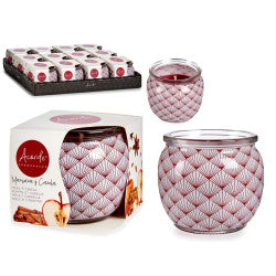 Porta-Vela Vidro Com Vela Aromática Maçã