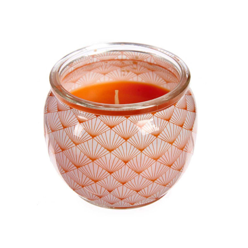 Porta-Vela Vidro Com Vela Aromática Melão