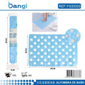 Tapete de Banho com furos azul claro