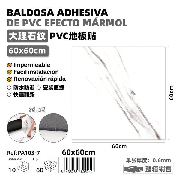 Baldosa Adhesiva De Pvc