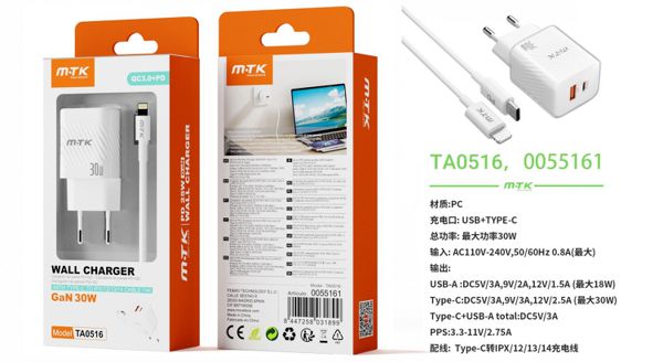 CARREGADOR GAN DE REDE RÁPIDA
MON COM CAPA PROTETORA
MODELO:TA0516 BL