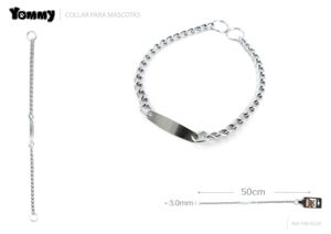 Colar corrente com placa 3,0 mm * 50 CM
