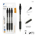 CANETA DE CLIQUE 1MM 3PÇ PRETA