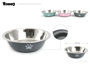 COMEDOURO ANTIDERRAPANTE PARA ANIMAIS DE ESTIMAÇÃO 14cm