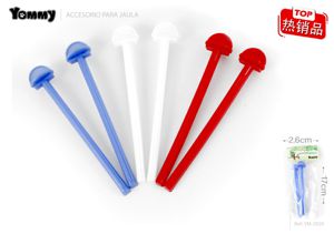 Brinquedo de paus de plástico 2 unidades 2,6*17 CM para gaiola de pássaros