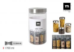 POTE VIDRO 1.70LT C/TAMPA INOX