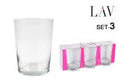 (BDG392AS) SET 3 VASOS SIDRA 510cc BODEGA